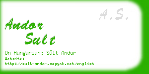 andor sult business card